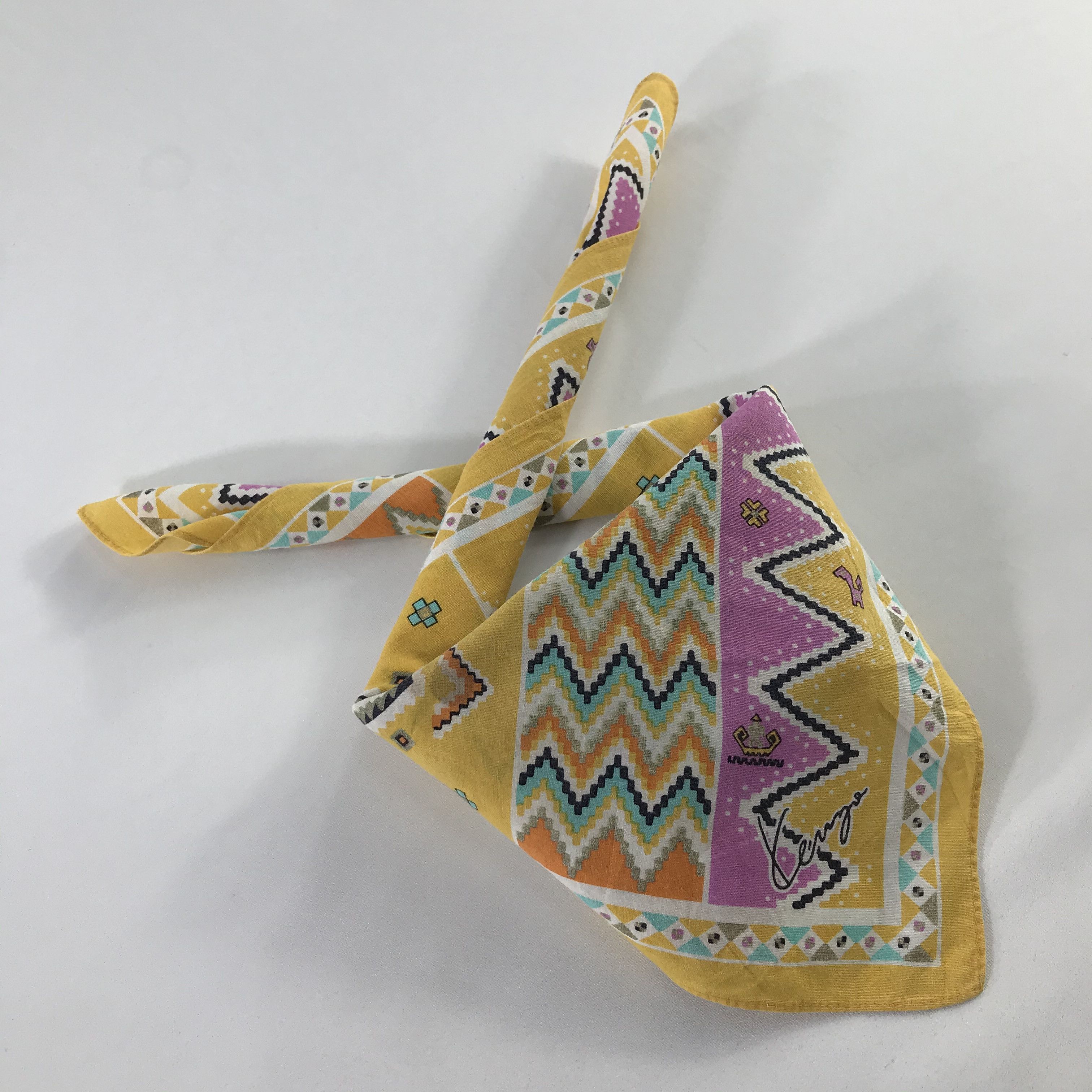 Kenzo × Vintage Kenzo Bandana / Handkerchief / Neckerchief - S536 Size ONE SIZE - 4 Thumbnail
