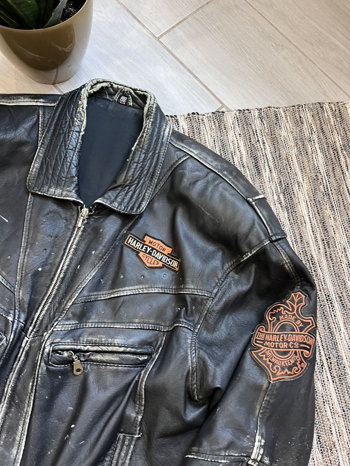 Harley Davidson × Vintage Vintage Willie G Harley Davidson Leather Jacket autographed Size US XL / EU 56 / 4 - 8 Thumbnail