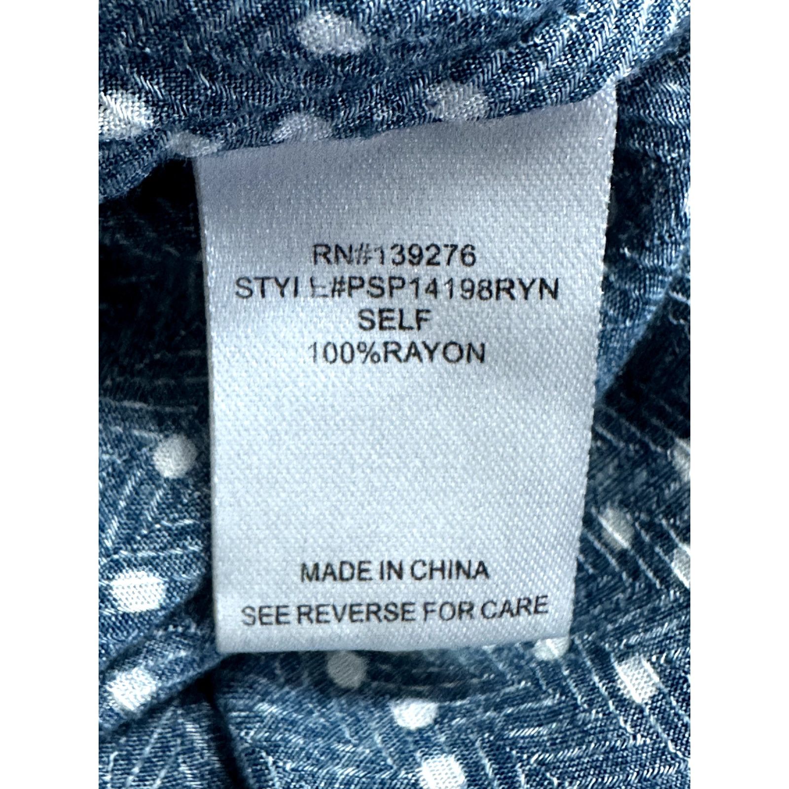 Other Pale Sky Blouse Polka Dot Split Neck Blue/White Women's PS Size S / US 4 / IT 40 - 8 Thumbnail