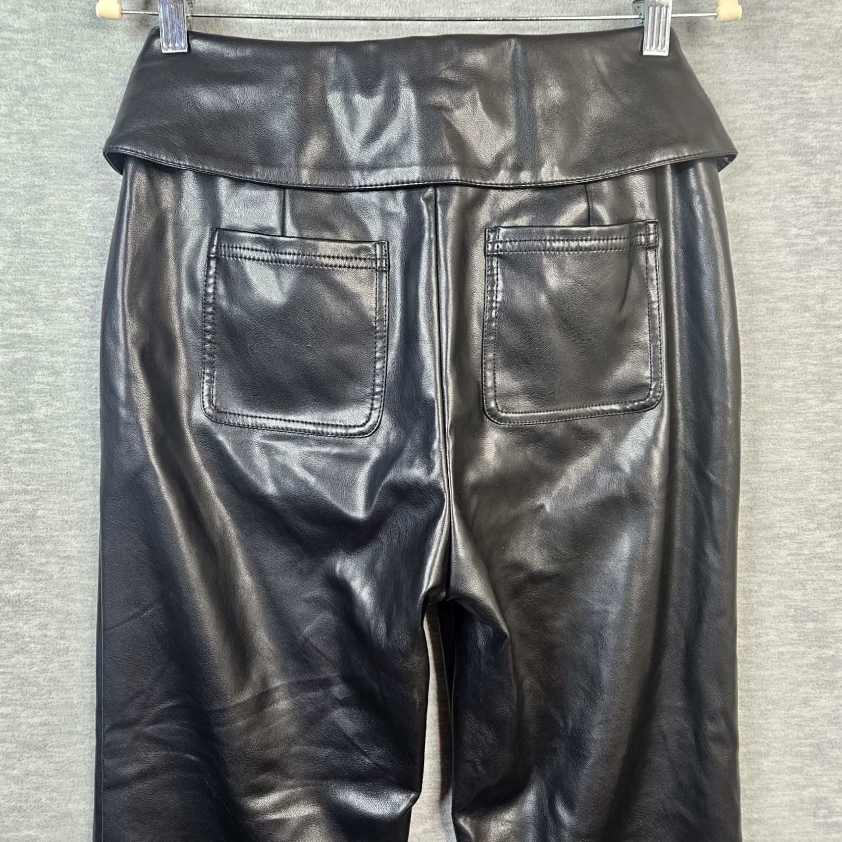 Jonathan Simkhai Jonathan Simkhai Faux Leather Belted Ankle Pants Pockets Straight leg Size 8 Black Women's Pants Slim Belted Front Pockets Casual Modern 8 Womens Size 30" / US 8 / IT 44 - 7 Thumbnail