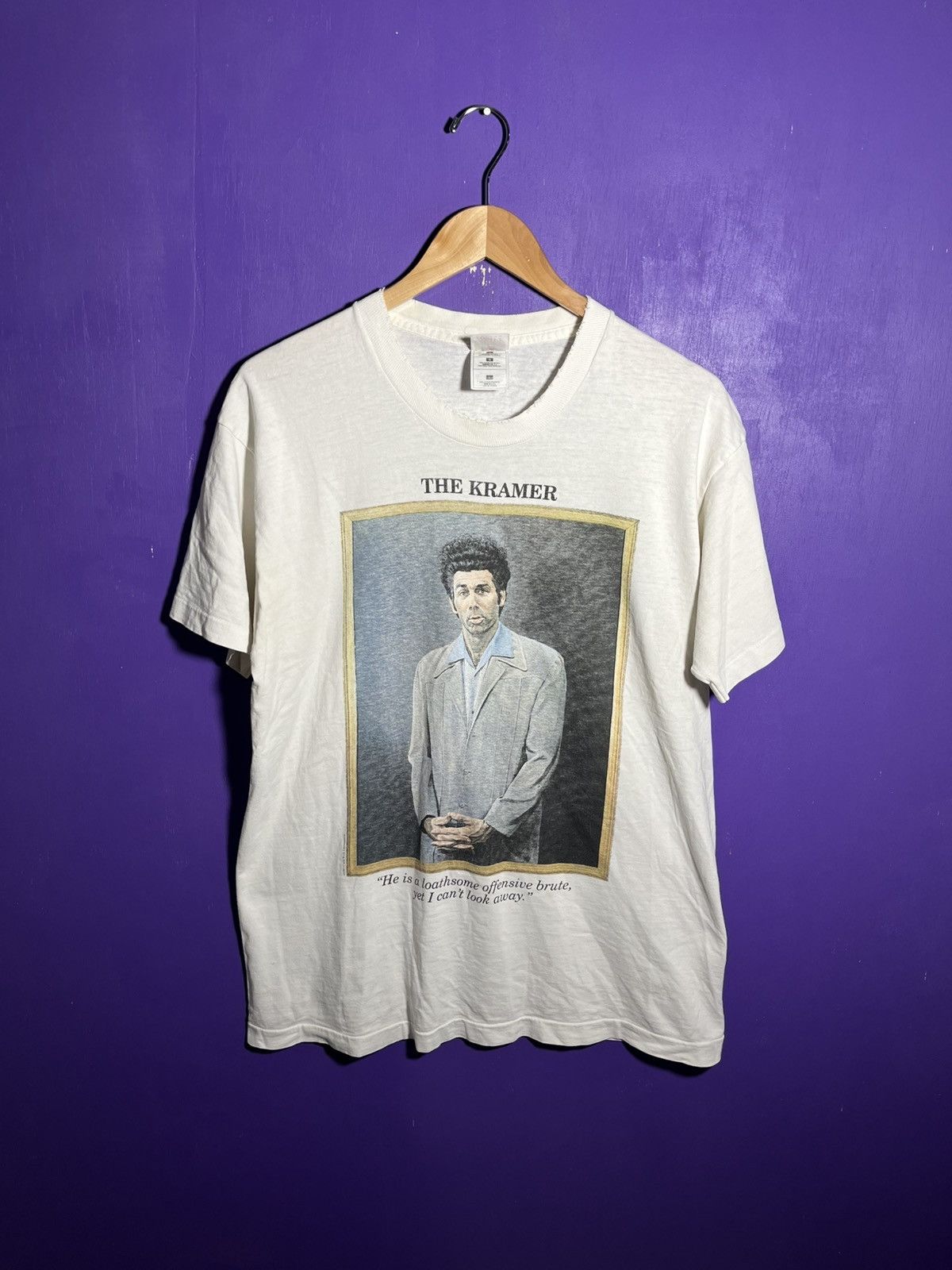 Vintage Vintage 90s Seinfeld the Kramer Art t-shirt Size US L / EU 52-54 / 3 - 1 Thumbnail
