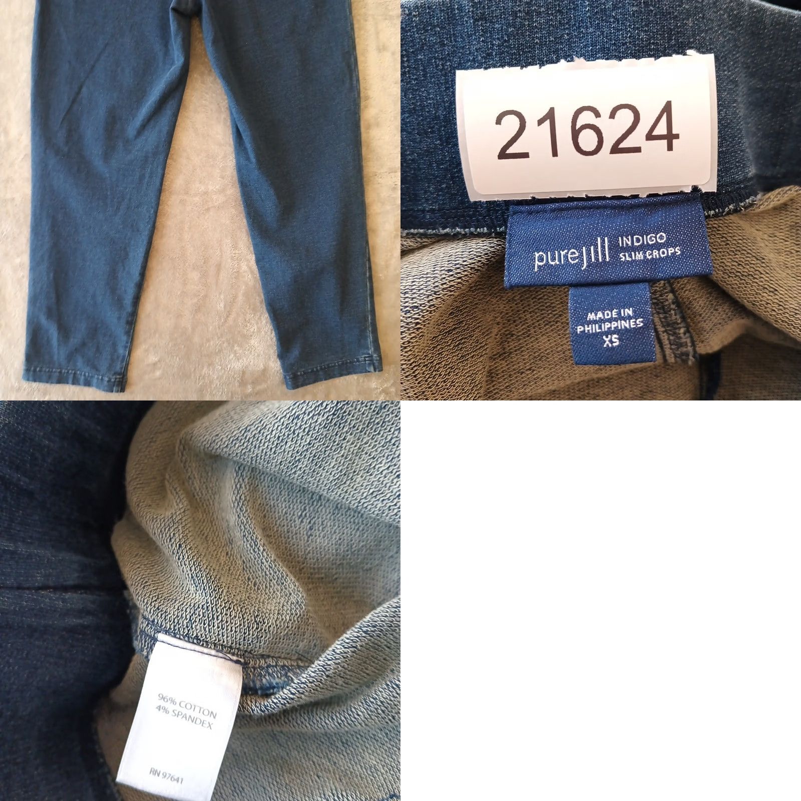 J. Jill J.Jill Jeans? Actually: J.Jill Indigo Slim Crop Pants Womens XS Denim Pull On Pockets Stretch Cropped Slim Size 26" / US 2 / IT 38 - 8 Thumbnail