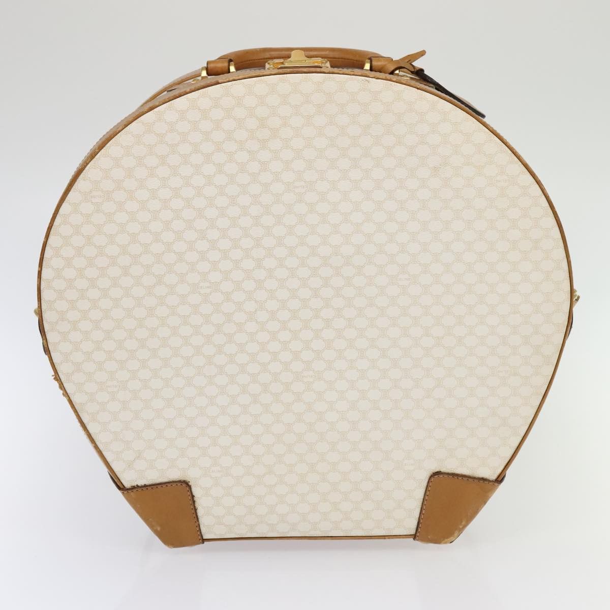 Celine CELINE Macadam Canvas Hat Case Trunk Pvc Leather White Size ONE SIZE - 5 Thumbnail