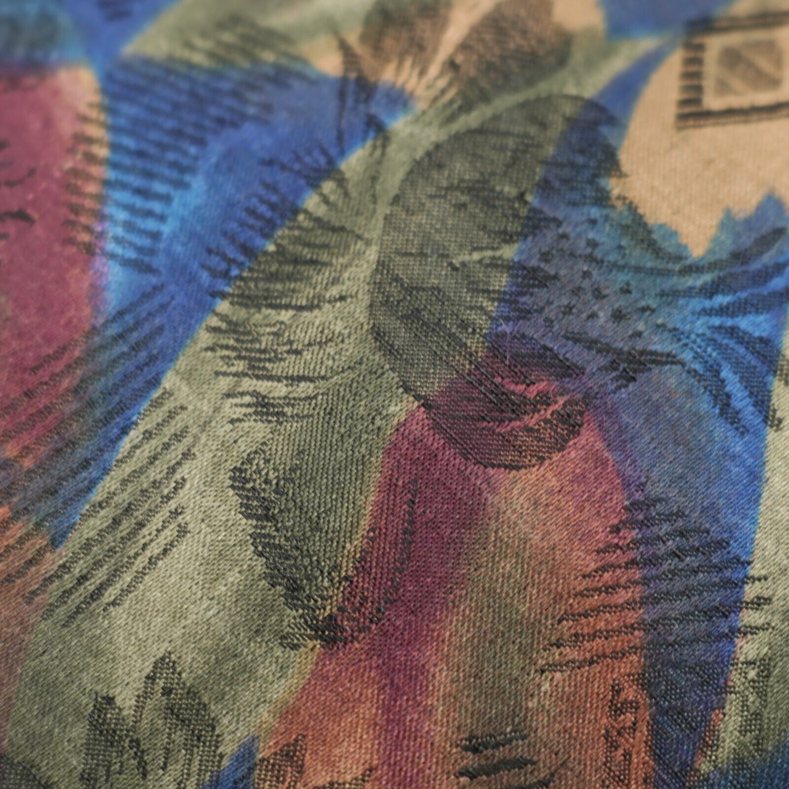Designer Brittania Abstract Multi-Colored Floral Jacquard Print Polye Size ONE SIZE - 2 Thumbnail