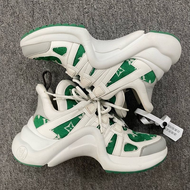 Louis Vuitton Louis Vuitton Archlight Sneakers in Green and White -2508 Size US 6 / IT 36 - 7 Thumbnail