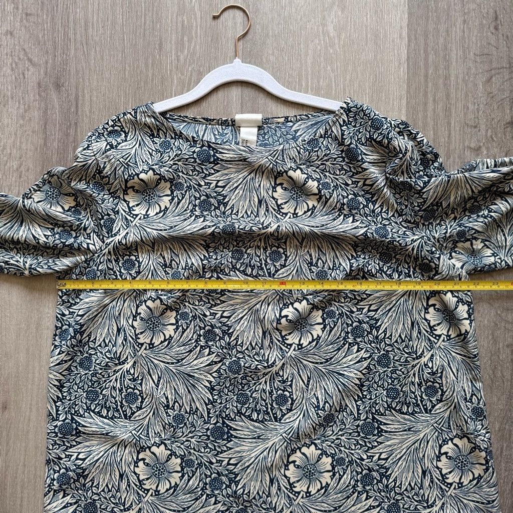 H&M H&M Blue Floral Mini Dress Size XL / US 12-14 / IT 48-50 - 6 Thumbnail