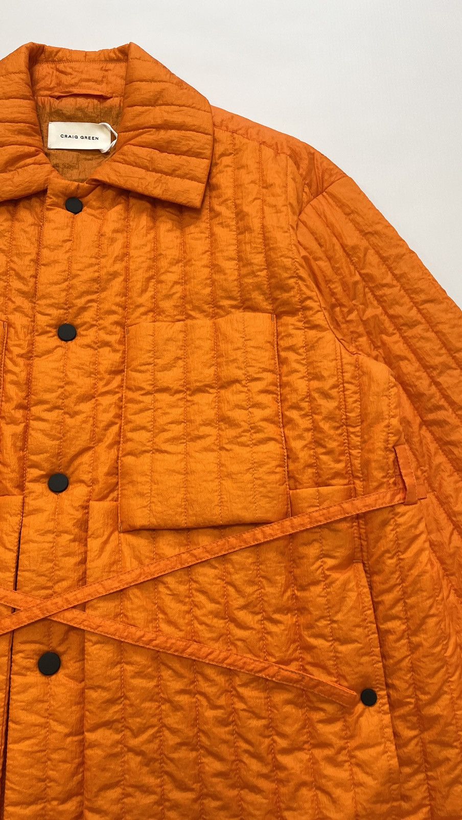 Craig Green S/S 22 Crinkle Orange Nylon Work Jacket Size US M / EU 48-50 / 2 - 8 Thumbnail