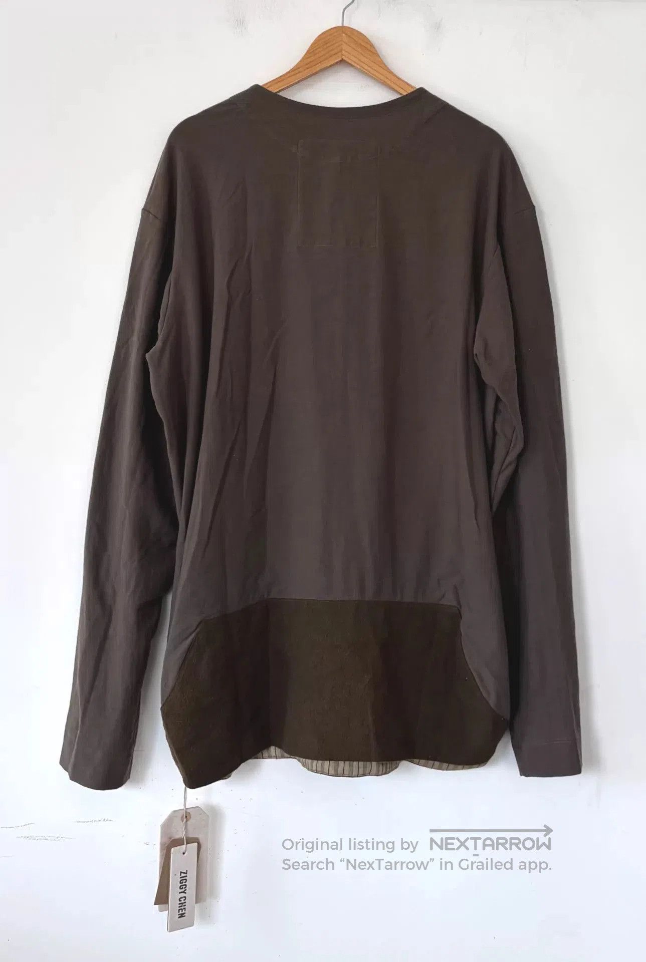 Ziggy Chen Brown Long Sleeve Button Front Shirt. Size US M / EU 48-50 / 2 - 2 Thumbnail
