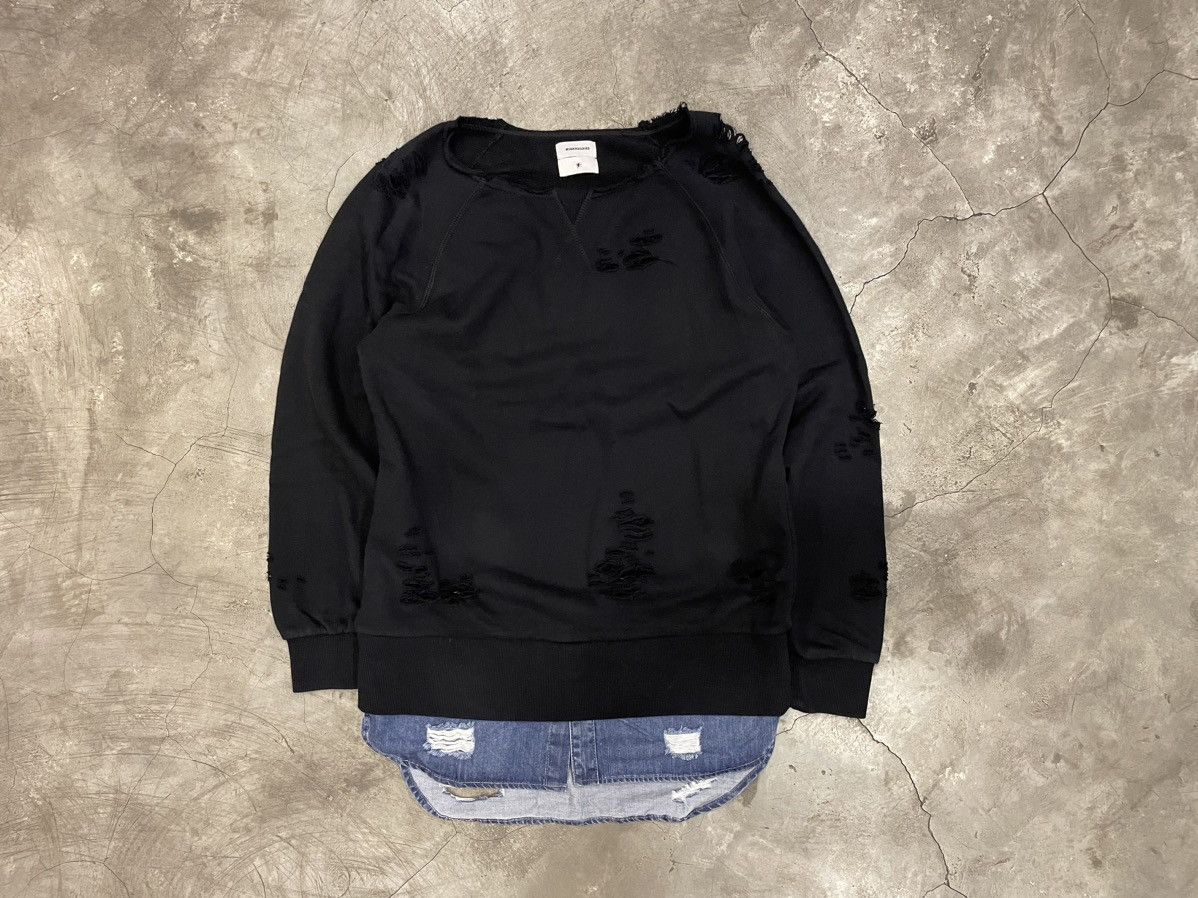 Maison MIHARA YASUHIRO Maison Mihara Yasuhiro Distressed Sweatshirt Size US M / EU 48-50 / 2 - 1 Thumbnail