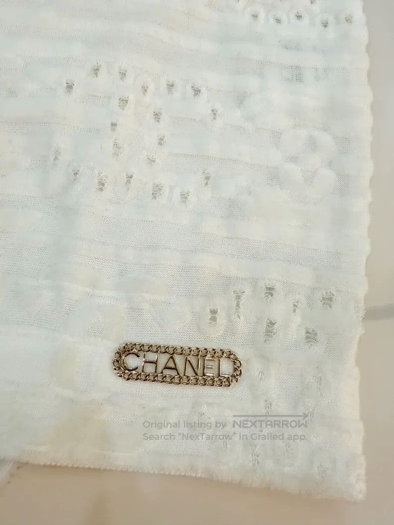 Chanel Chanel Full logo hollow short sleeves Size S / US 4 / IT 40 - 4 Thumbnail
