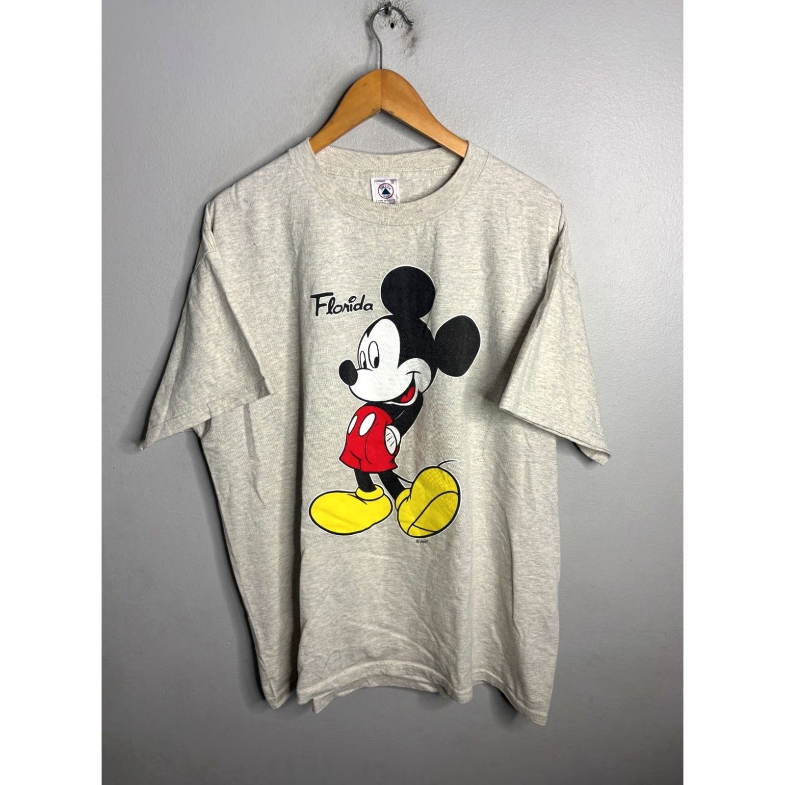 Delta Vintage Disney Mickey Mouse Florida T-Shirt Mens XL Gray Crew Neck 100% Cotton Logo Graphic Florida Mickey Mouse Pattern 2010s Mens Size US XL / EU 56 / 4 - 2 Thumbnail