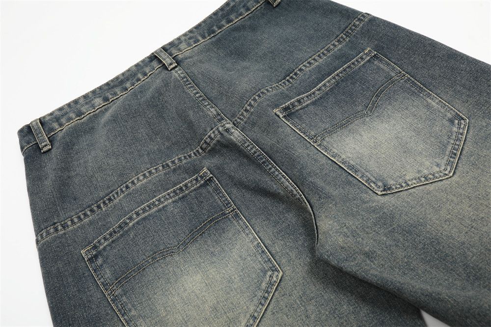 Japanese Brand × Jean Men's loose wide-leg punk washed ripped scimitar jeans Size US 32 / EU 48 - 5 Thumbnail