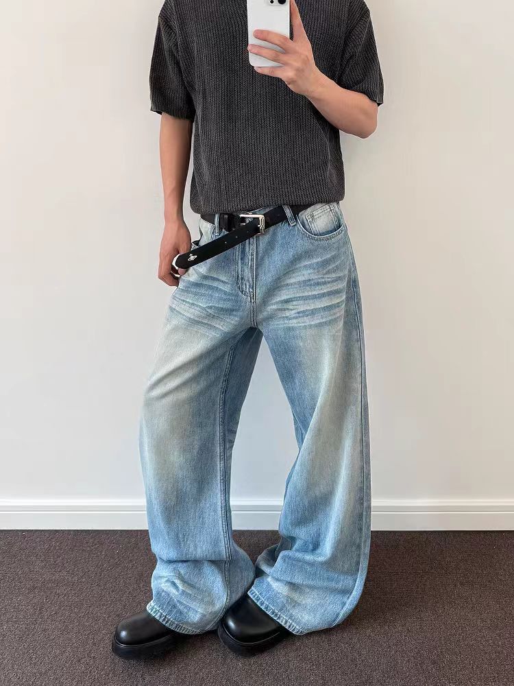 Jean Relaxed-fit wide-leg washed jeans Size US 30 / EU 46 - 3 Thumbnail