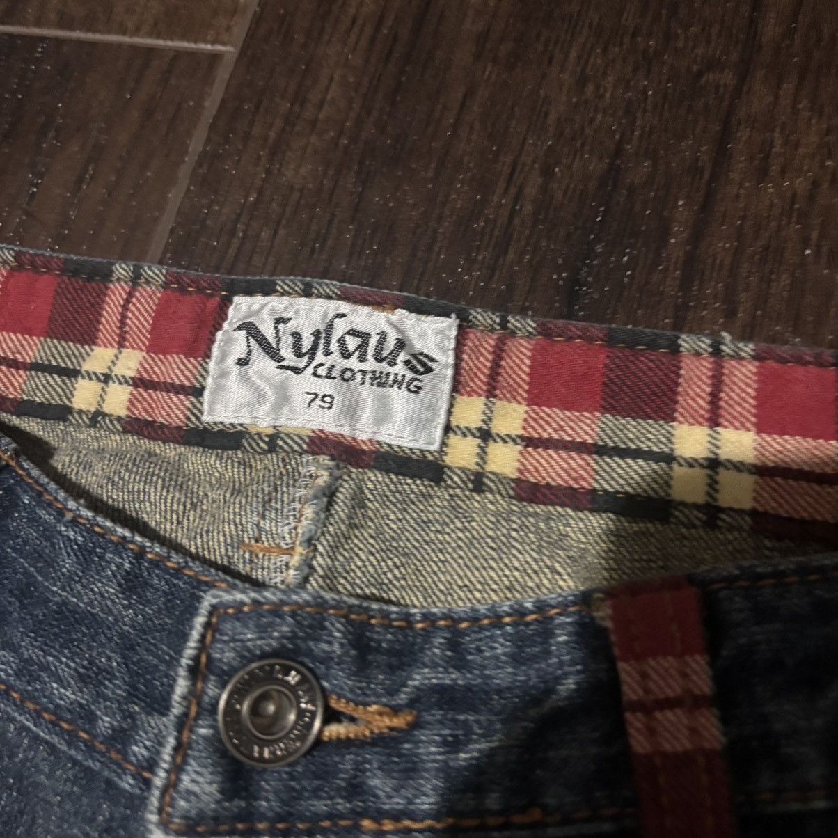 Japanese Brand Nylaus Double Waisted Denim Size US 30 / EU 46 - 3 Thumbnail