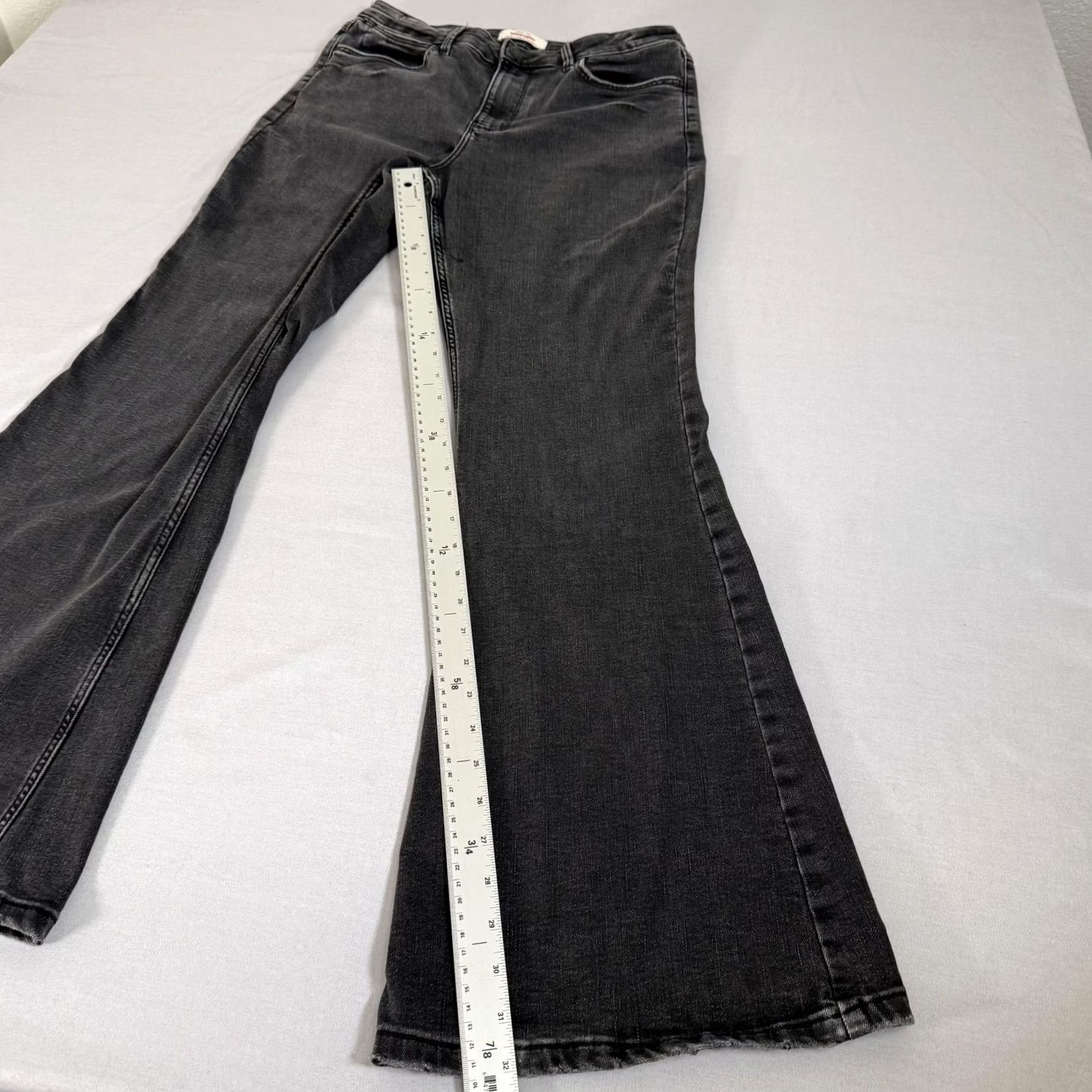 Wrangler Wrangler Jeans Womens 12 Black High Rise Fierce Flare Stretch Denim Pants Bell Size 34" / US 12 / IT 48 - 4 Thumbnail
