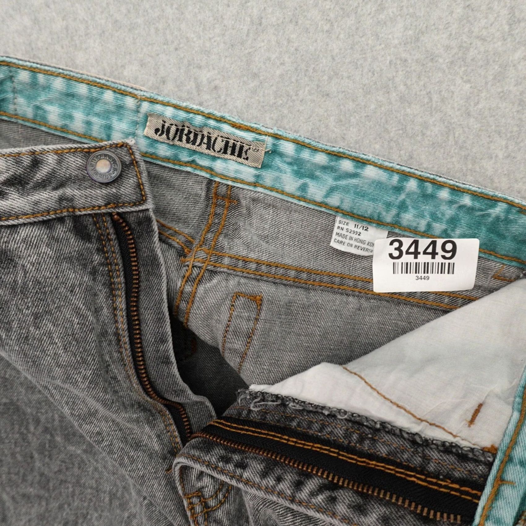 Jordache VINTAGE Jordache Women's Jeans Skinny 11/12 Gray Acid Wash High Rise Ankle 11X28 GENDER: Women Size 32" / US 10 / IT 46 - 4 Thumbnail