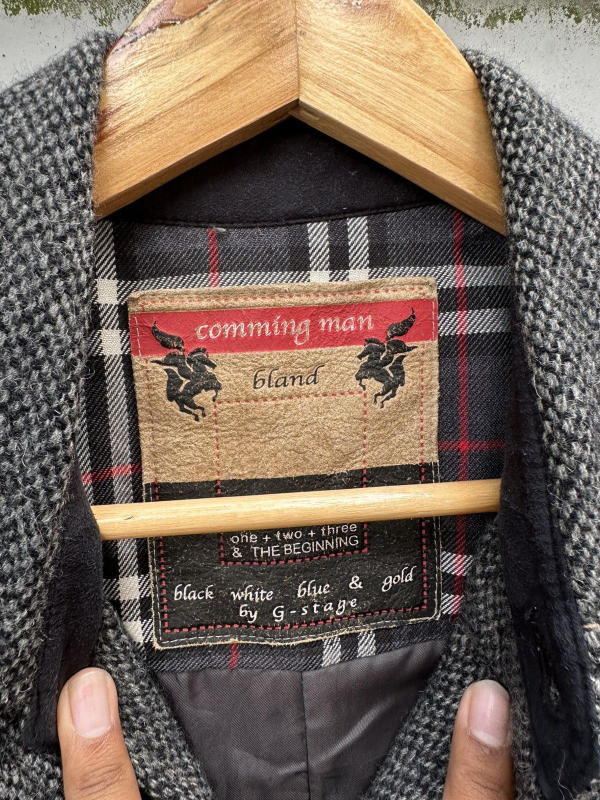 Japanese Brand 👹Coming Man Button Down Wool Jacket Size US L / EU 52-54 / 3 - 9 Thumbnail