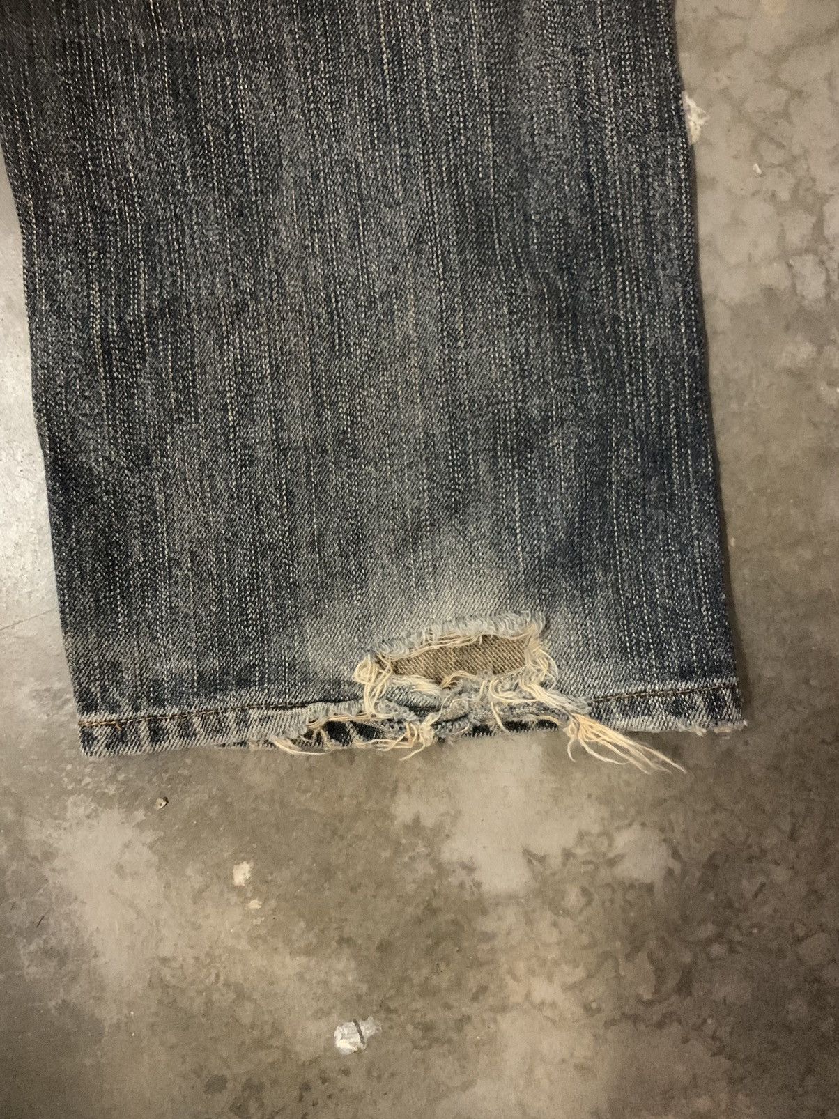 Edwin × If Six Was Nine × Japanese Brand Edwin Distressed Selvedge Denim Flare Jeans Size US 30 / EU 46 - 10 Thumbnail