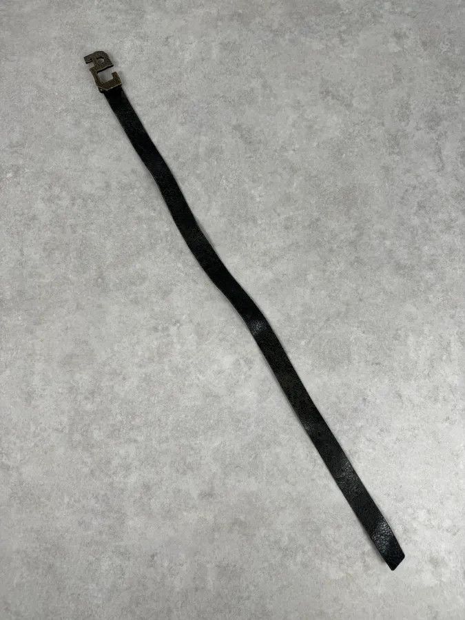 Armani Armani AJ Black Leather Hammered Belt Size ONE SIZE - 3 Thumbnail