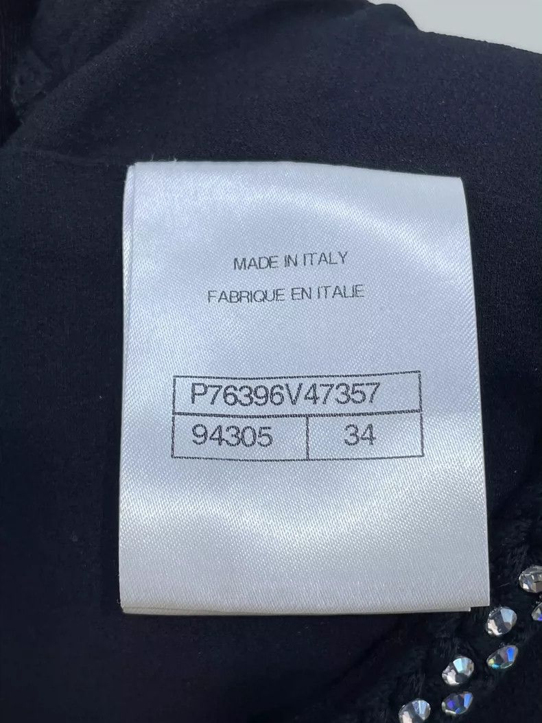 Chanel Chanel 24C early spring black half-high collar rhinestone Size XXS / US 00 / IT 34 - 7 Thumbnail
