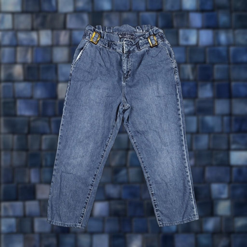 Boden Boden Buckle Tapered Leg Jeans Womens 12 Blue High Rise Adjustable Waist Denim Jeans WOMENS 12 Blue High Rise Adjustable Waist Denim Size 34" / US 12 / IT 48 - 1 Thumbnail