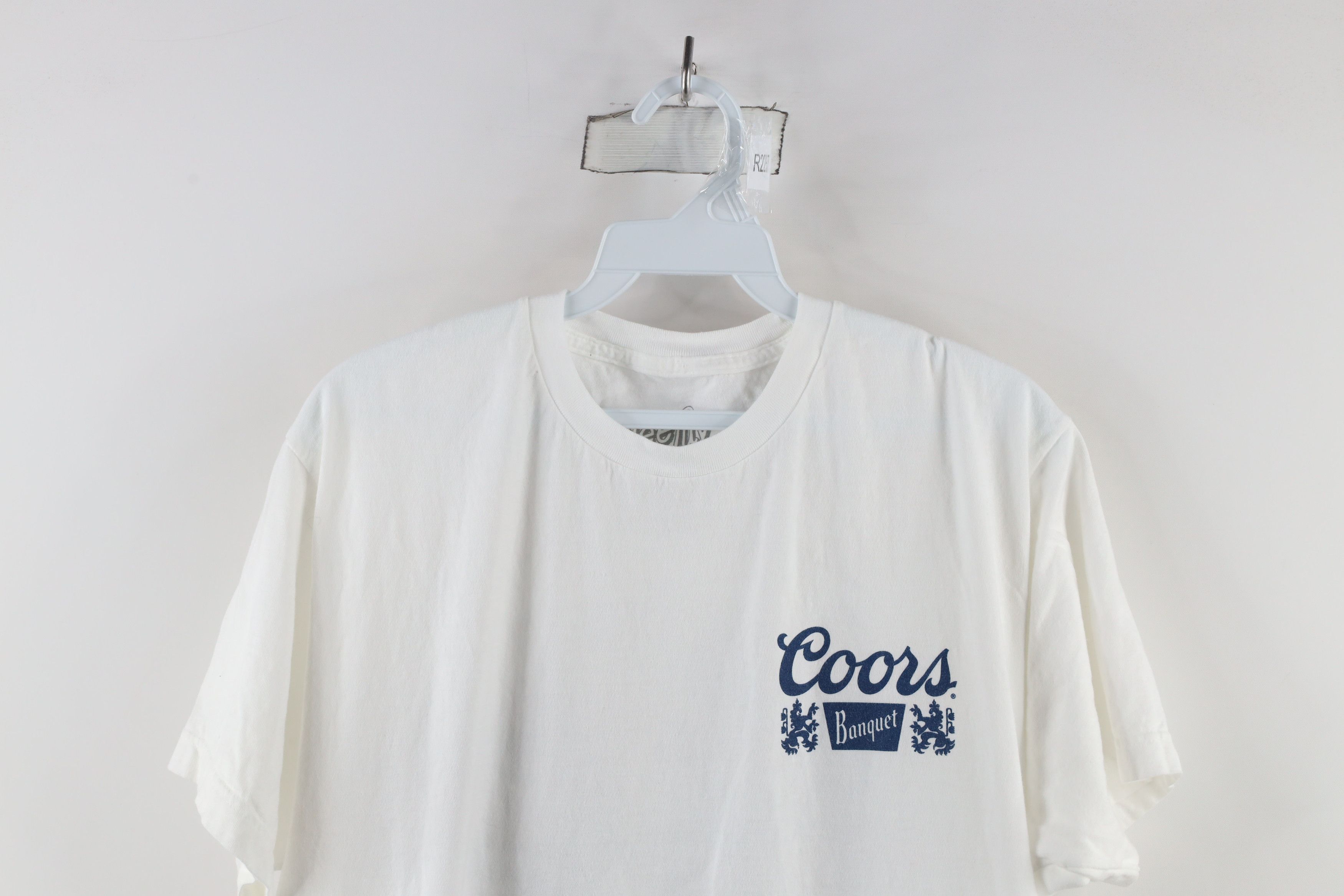 Vintage Retro Coors The Banquet Beer Short Sleeve T-Shirt White Size US L / EU 52-54 / 3 - 2 Thumbnail