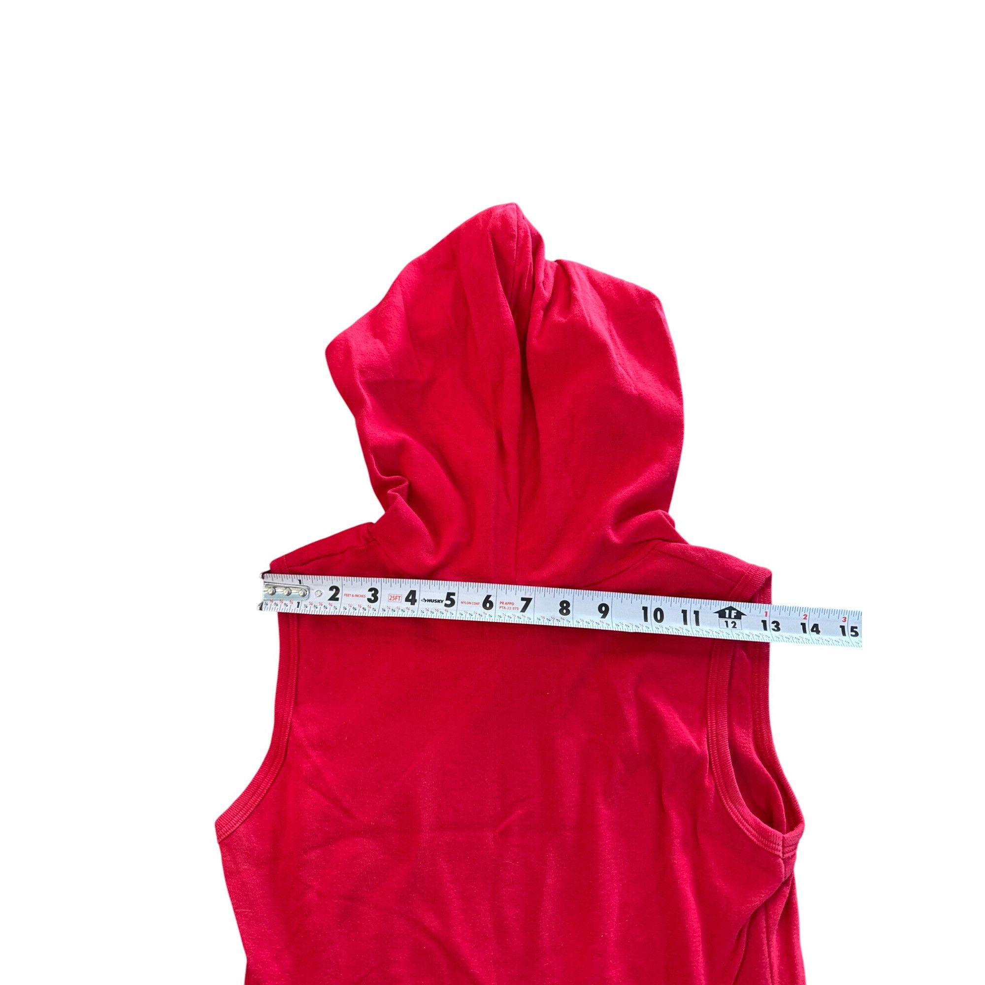 Vintage Vintage Crime Inc Red Sleeveless Hoodie Top M/OS Classic Gir Size M / US 6-8 / IT 42-44 - 6 Thumbnail