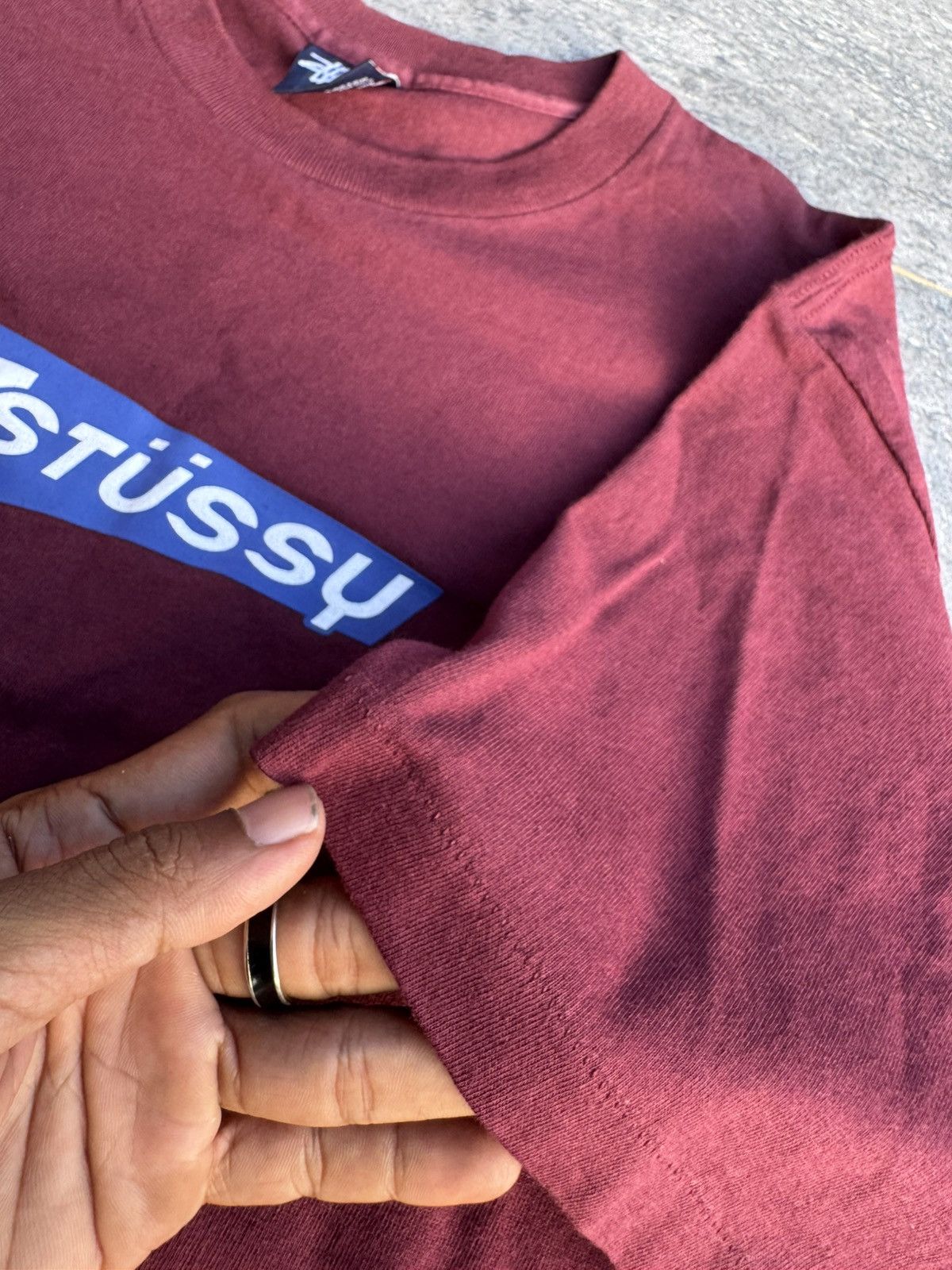 Stussy Stussy Shirt Vintage 90s Blue Box Logo Skate StreetWear Size US M / EU 48-50 / 2 - 3 Thumbnail