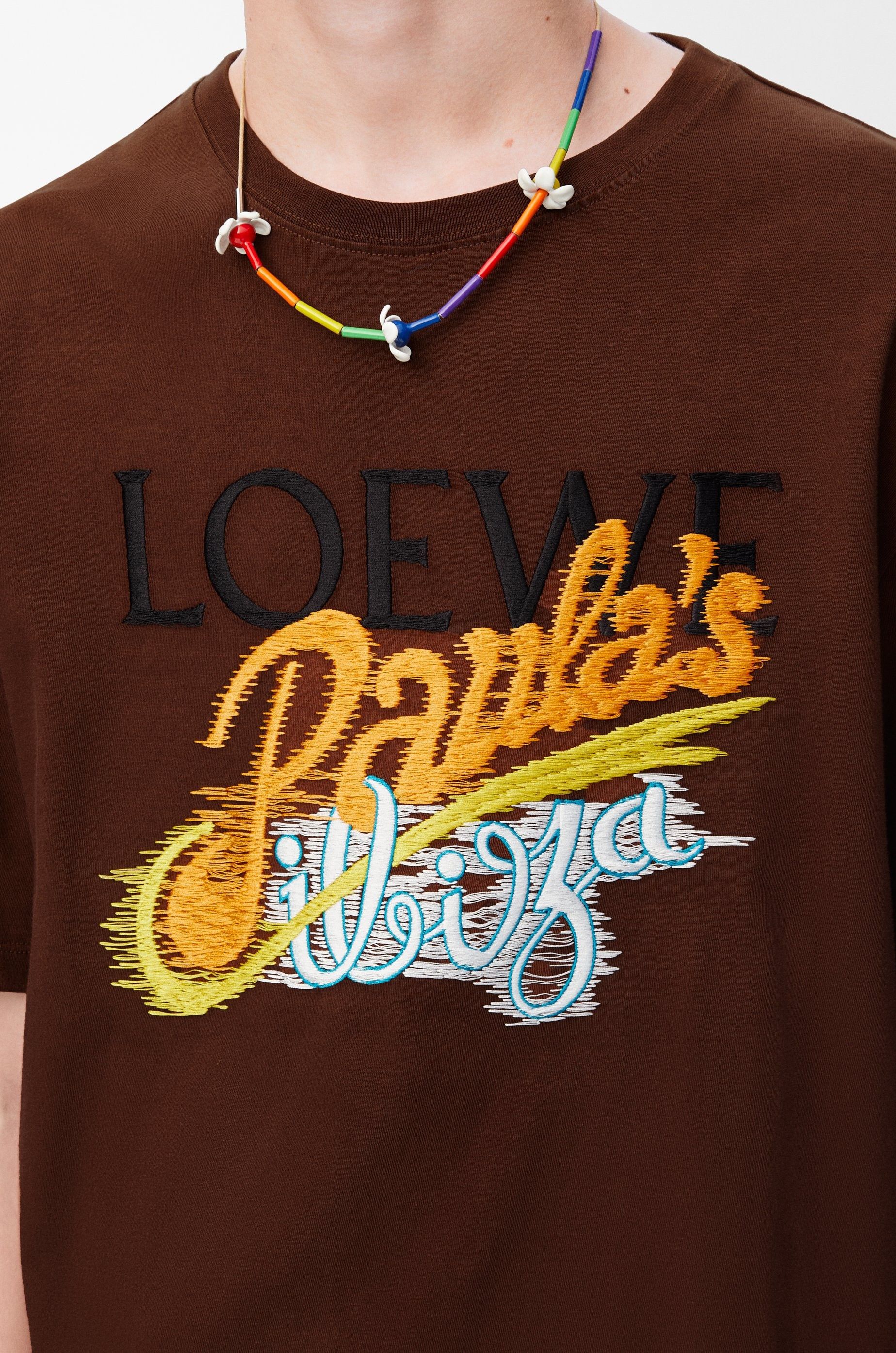 Loewe o1in1g0426 Loose Fit T-Shirt in Brown Size US XL / EU 56 / 4 - 5 Thumbnail