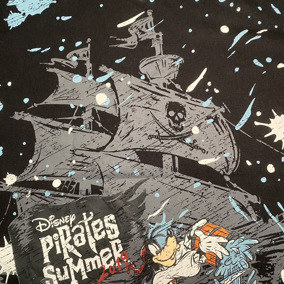 Disney CRAZY MICKEY MOUSE PIRATES SUMMER OVERPRINT CARTOON T SHIRT Size US L / EU 52-54 / 3 - 8 Thumbnail