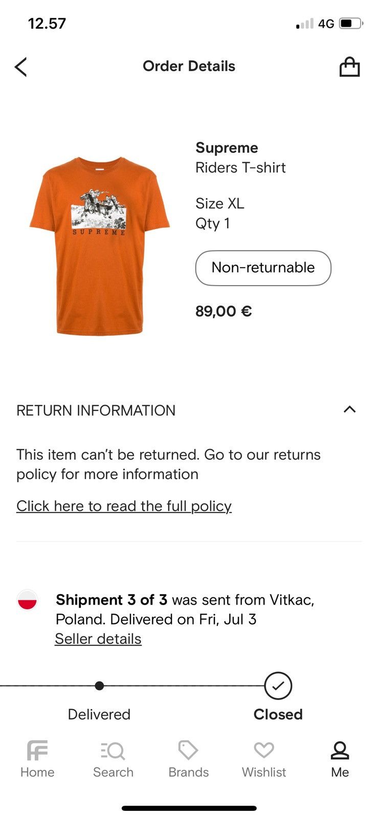 Supreme Supreme orange logo t-shirt XL Size US XL / EU 56 / 4 - 4 Thumbnail