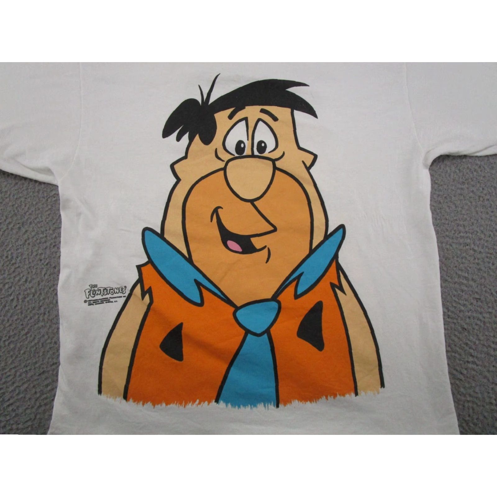 Tultex VTG 90s The Flintstones Fred Flintstone Shirt Double Sided Single Stitch XL Unisex Cotton Graphic Tee White 1990s Mens Womens Boys Girls Size US XL / EU 56 / 4 - 3 Thumbnail
