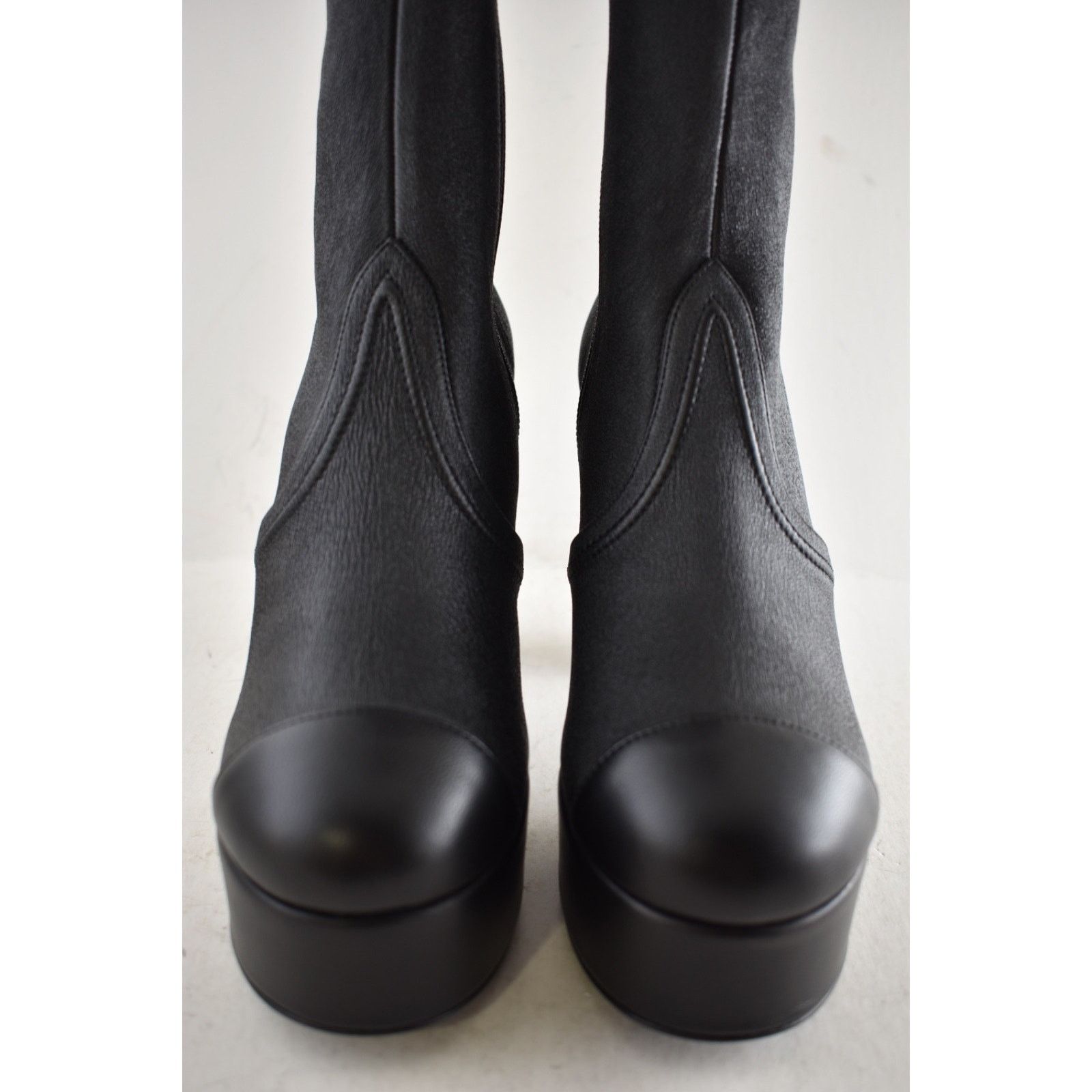 Chanel Chanel24K Stretch Lambskin CC Platform Knee High Boots 37.5C Size US 7.5 / IT 37.5 - 9 Thumbnail