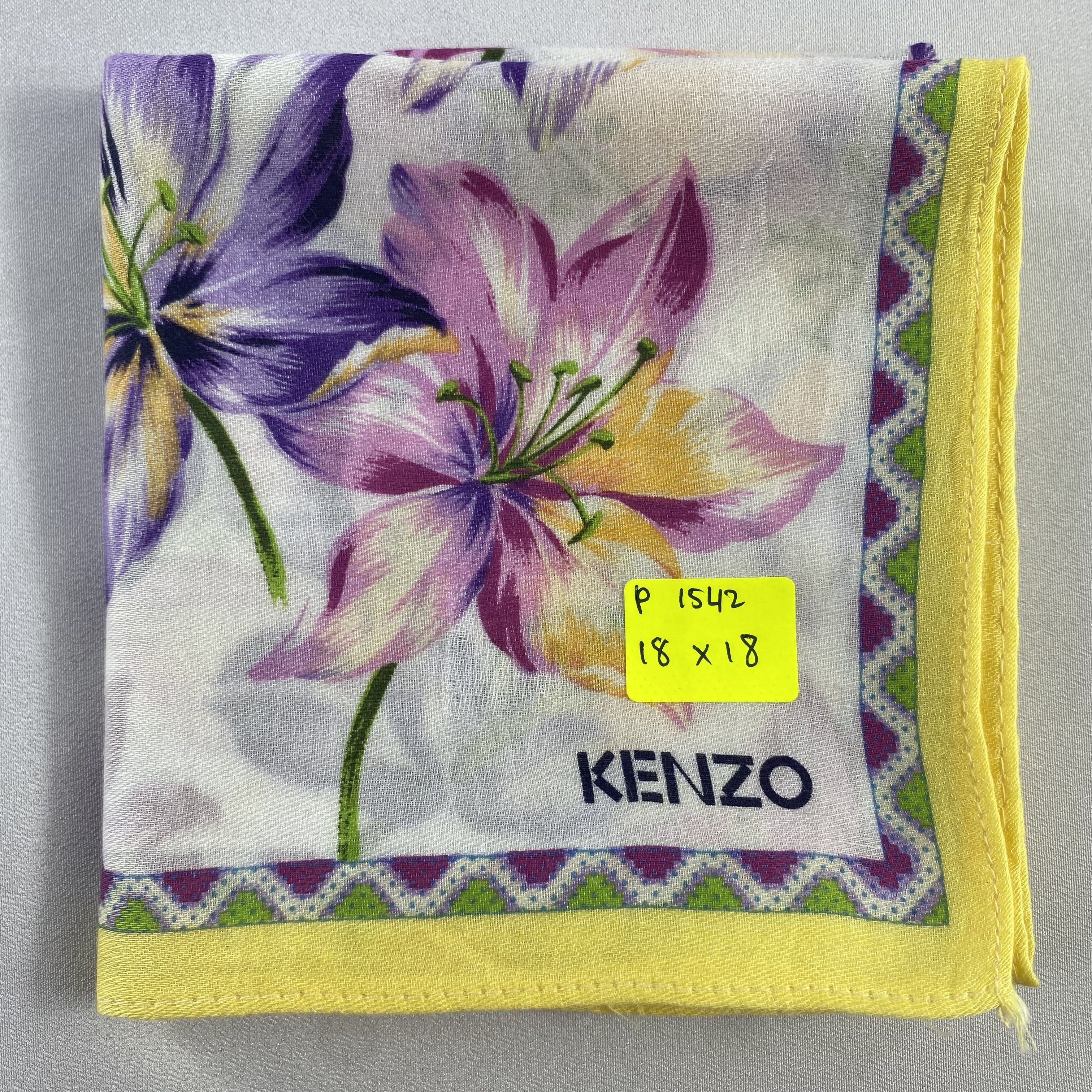 Kenzo × Vintage Kenzo Handkerchief / Neckerchief / Bandana-P1542 Size ONE SIZE - 5 Thumbnail
