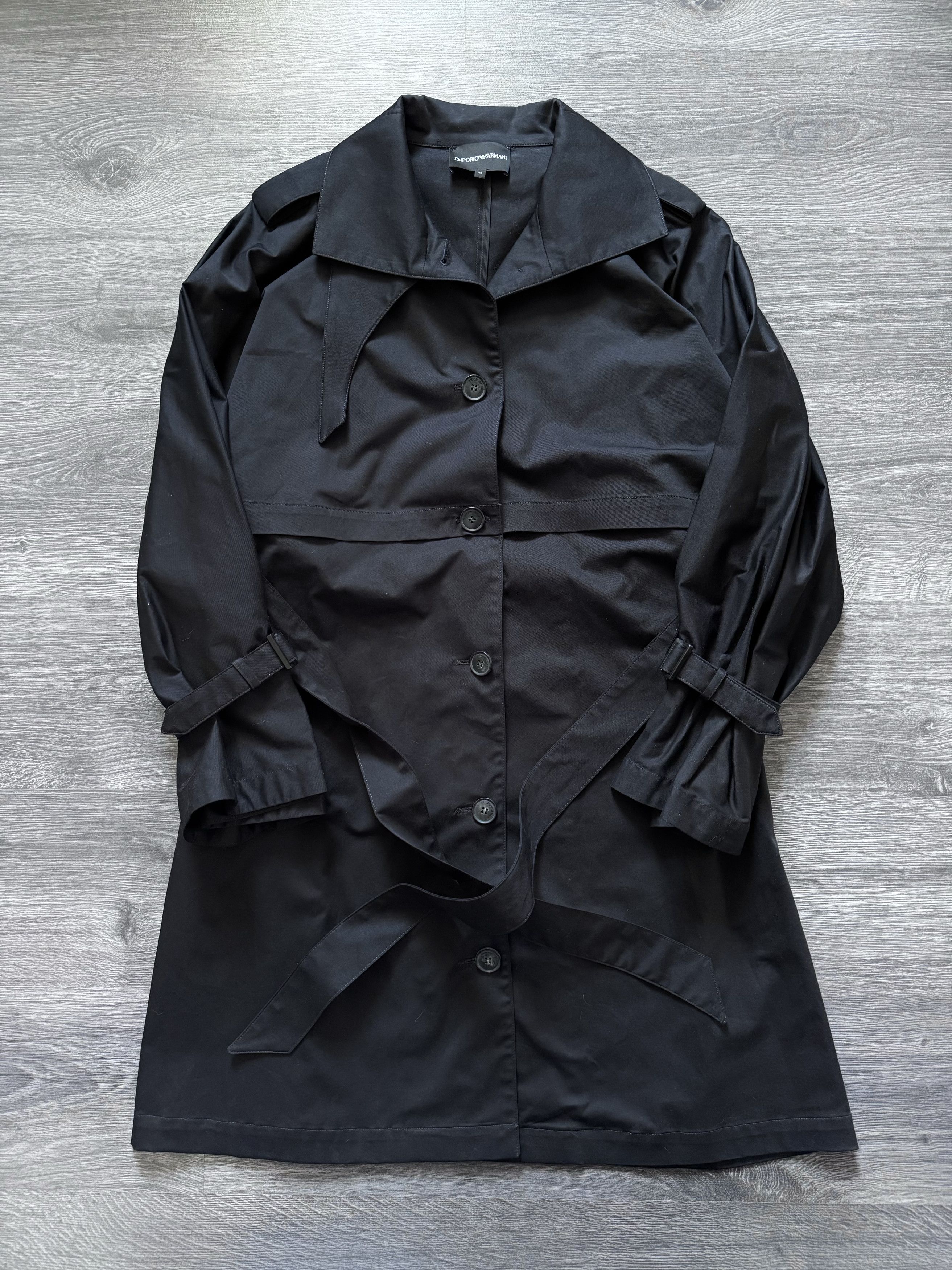 Emporio Armani Emporio Armani Belted Cotton Trench Women's Coat Size 48 Size L / US 10 / IT 46 - 3 Thumbnail