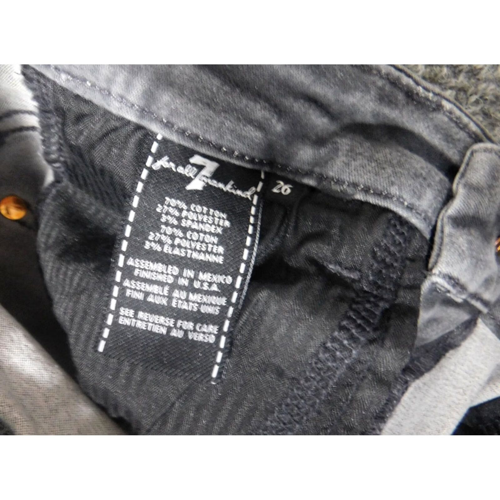 7 For All Mankind 7 for all mankind Womens Jeans 26 gray skinny high waist denim Size 26" / US 2 / IT 38 - 5 Thumbnail