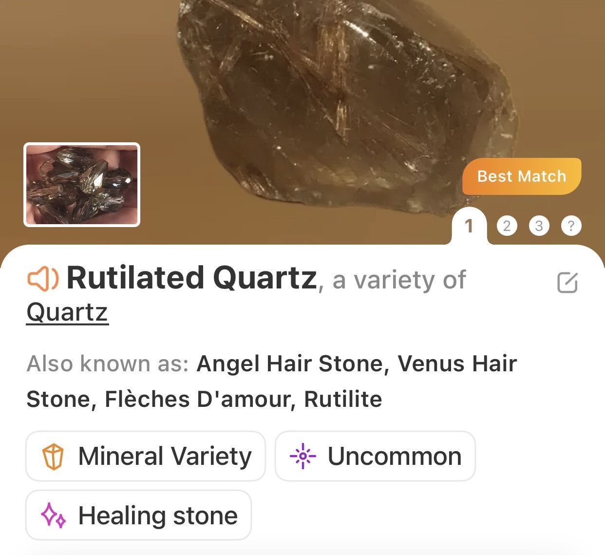 Handmade Handcrafted raindrop faceted rutilated quartz earrings Size ONE SIZE - 6 Thumbnail