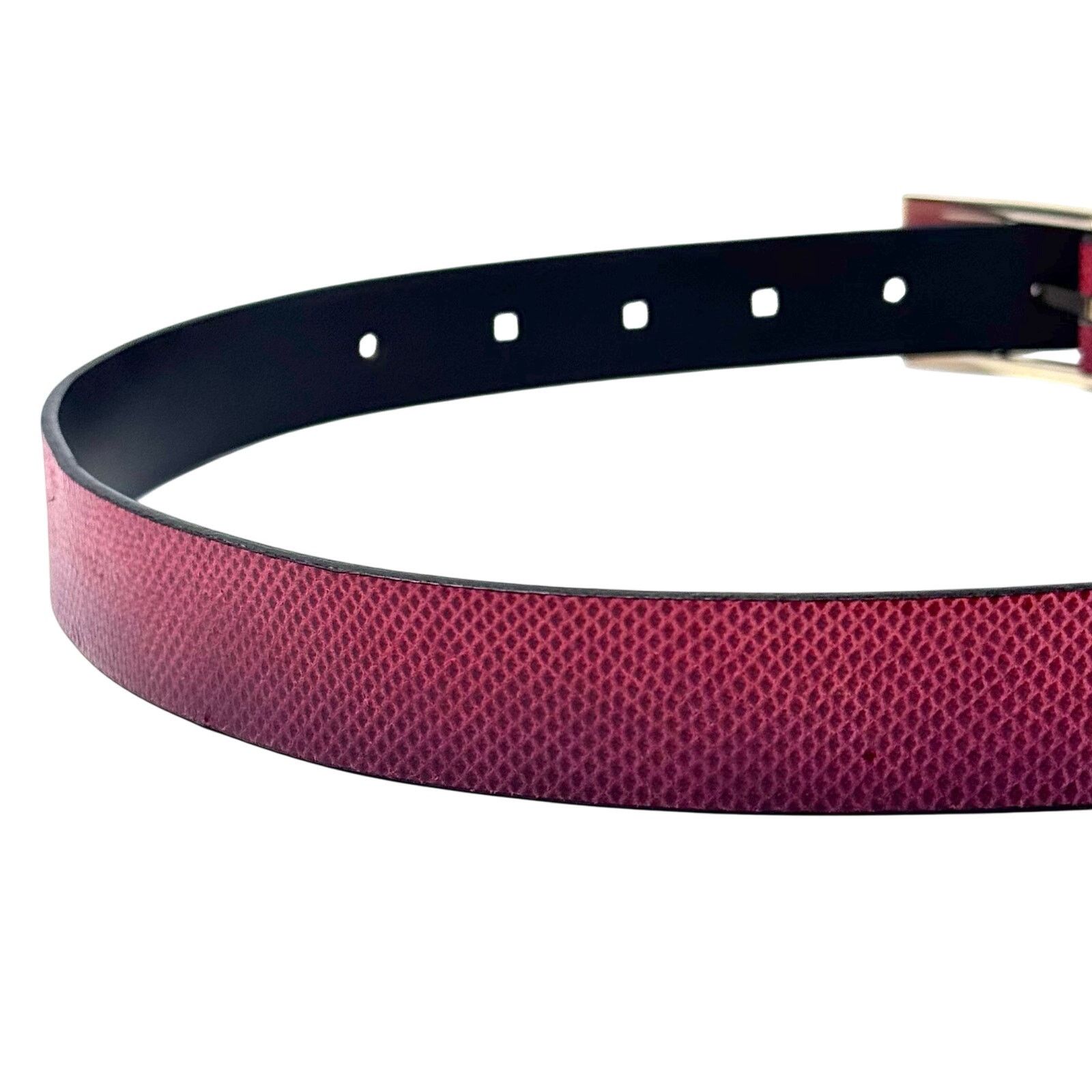 Gucci Gucci Red Lizard Skin Belt Size ONE SIZE - 14 Thumbnail