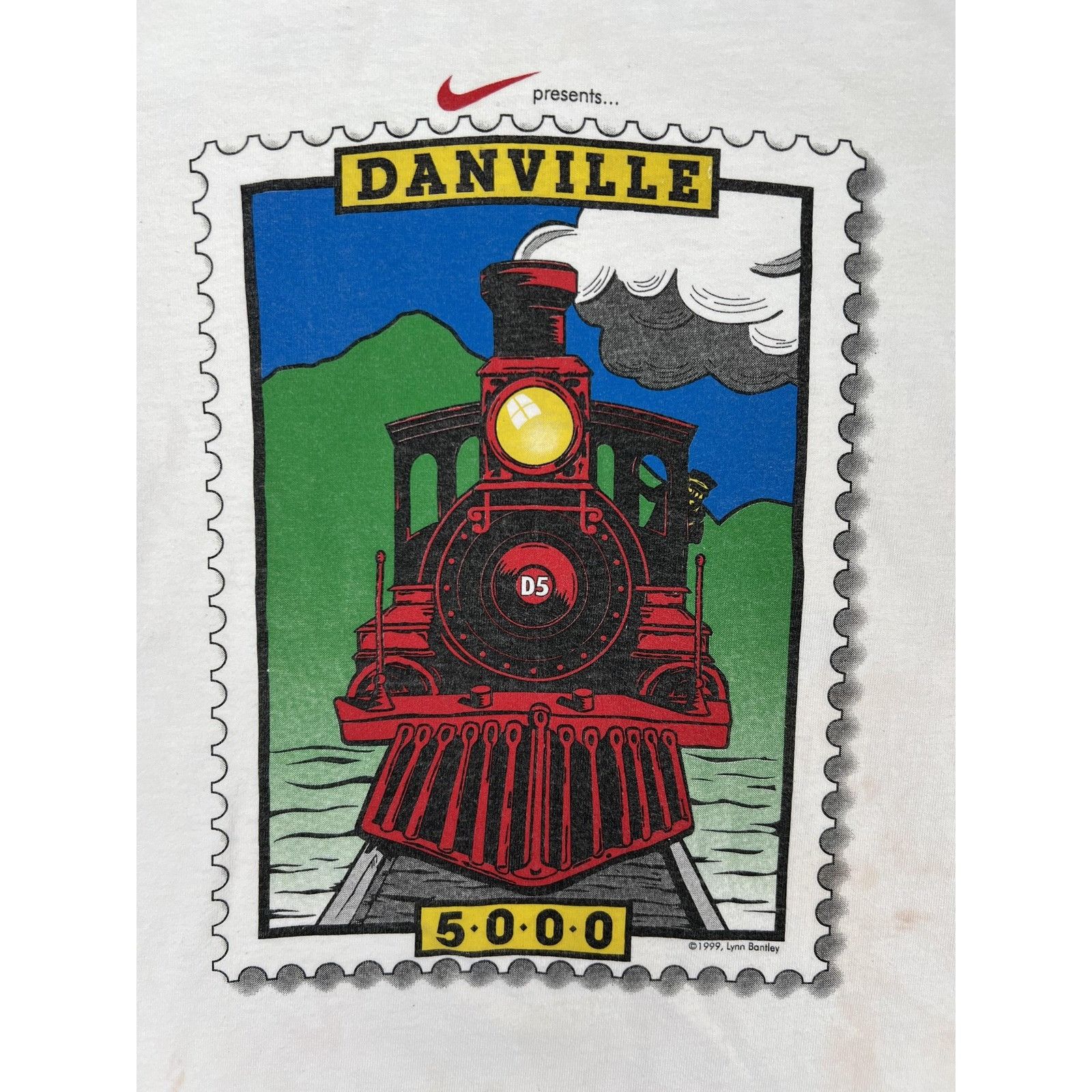 Port & Company Vintage Danville 5000 Nike Train T-Shirt Mens Medium White 5 Size US M / EU 48-50 / 2 - 2 Thumbnail
