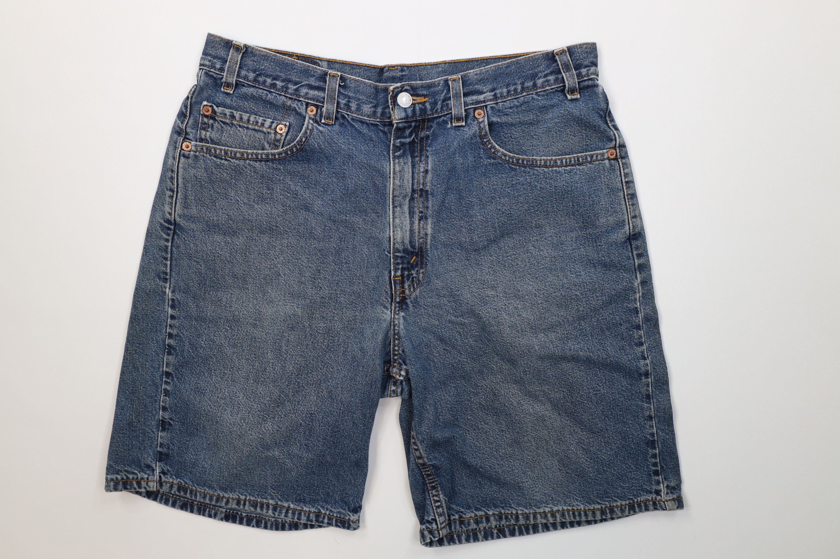 Levi's Vintage 90s Levis 550 Fit Denim Jean Shorts Blue Size US 36 / EU 52 - 1 Thumbnail