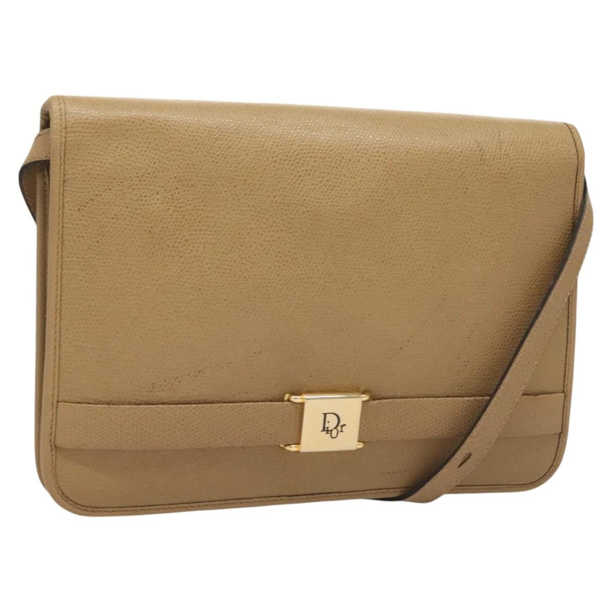 Dior DIOR Shoulder Bag Leather Beige Gold Size ONE SIZE - 1 Thumbnail