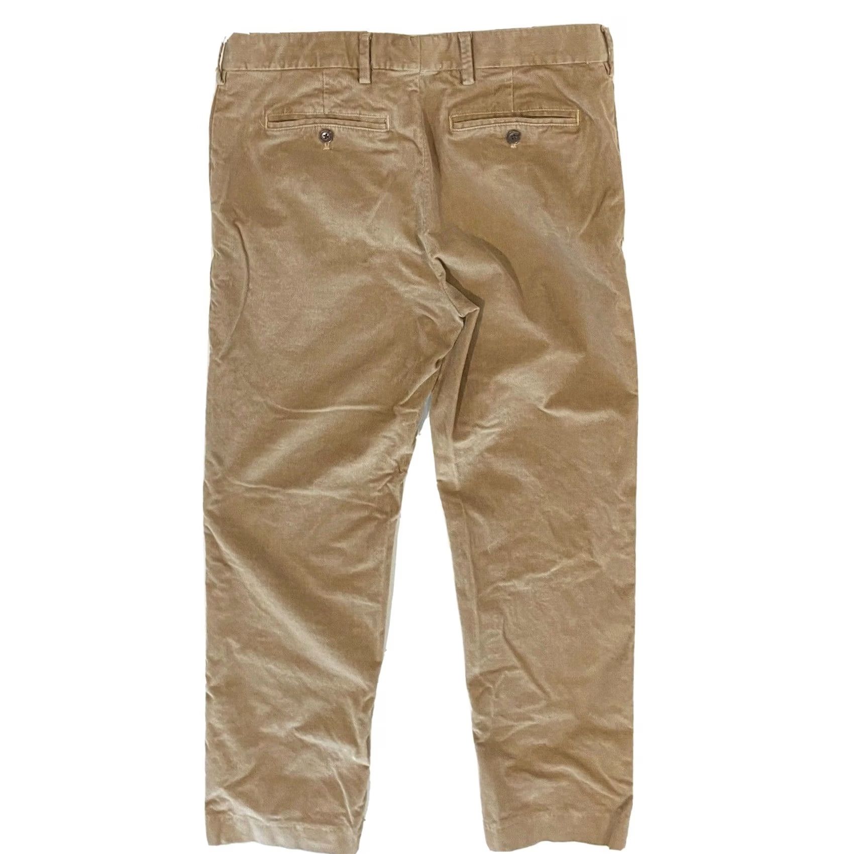 Lands' End Lands' End Corduroy Pants Men 34 Beige Tan Flat Front Straight Leg 28.5 Inseam Regular Belt Loops Size US 34 / EU 50 - 3 Thumbnail