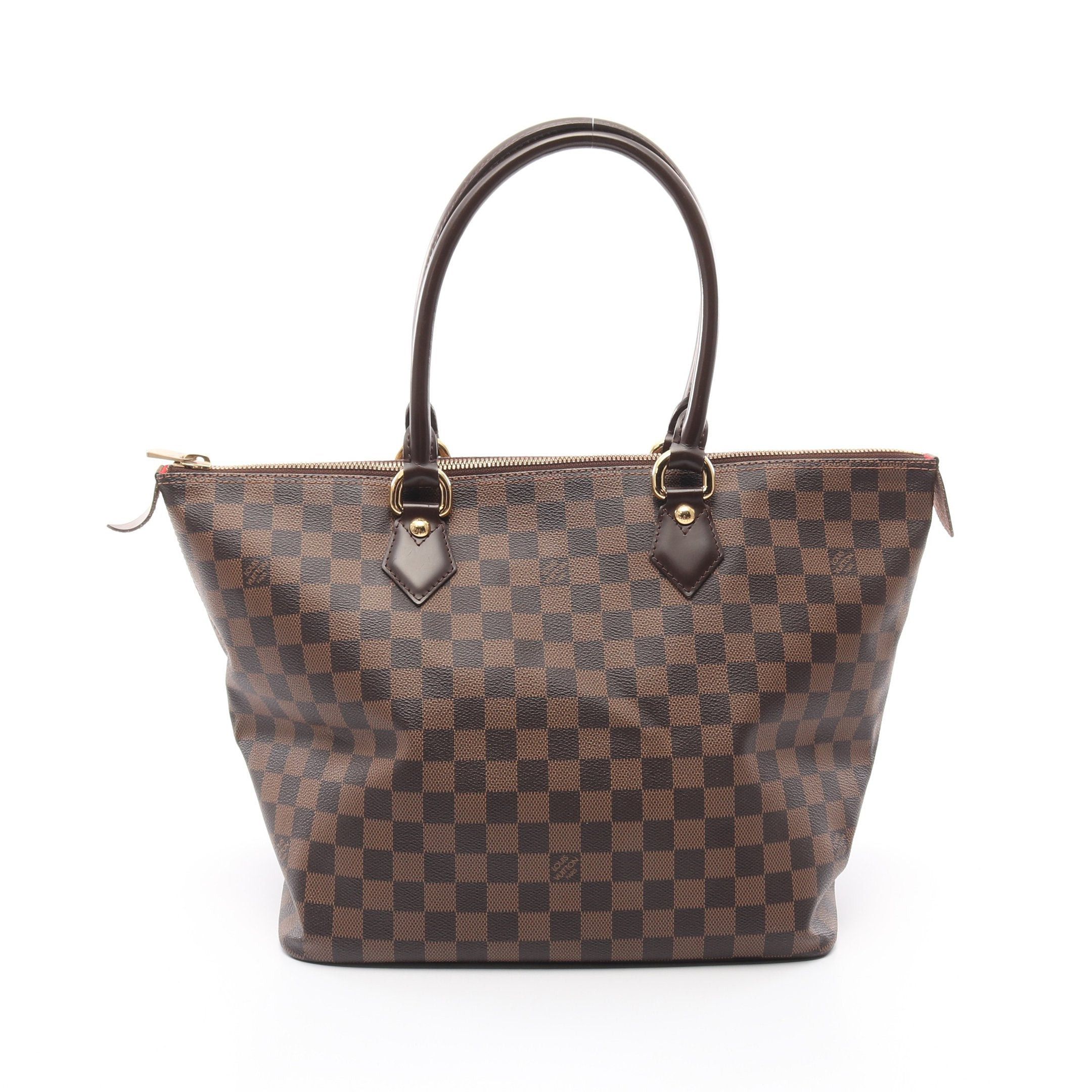 Louis Vuitton Louis Vuitton Saleya Mm Damier Ebene Handbag Tote Bag Leather Brown Size ONE SIZE - 1 Thumbnail