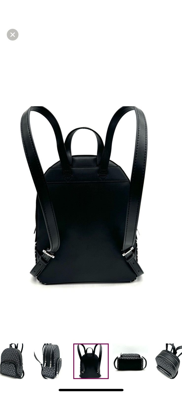 Michael Kors Michael Kors Medium Jaycee Backpack Black/Silver Size ONE SIZE - 3 Thumbnail