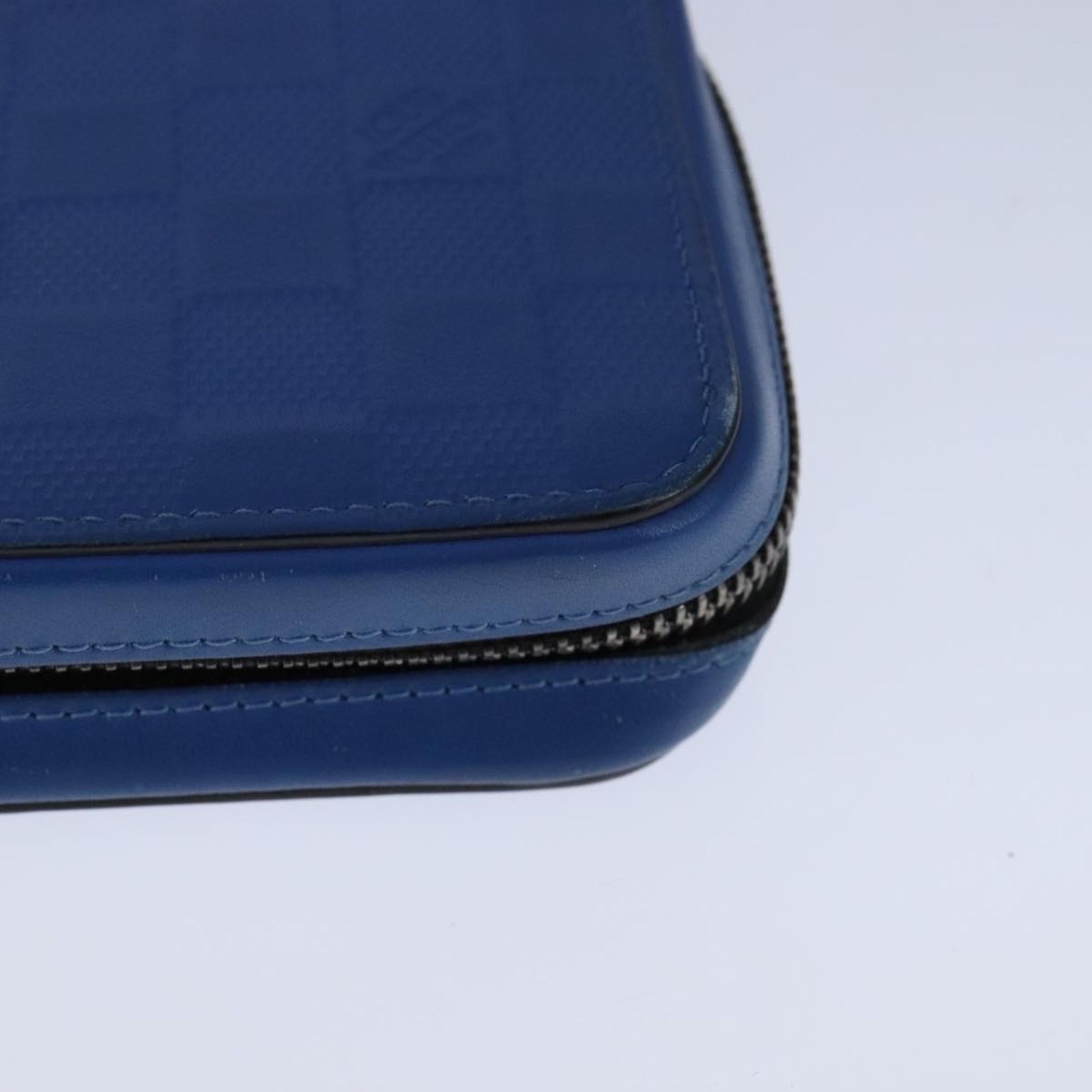 Louis Vuitton Zippy Wallet Damier Ebene Blue