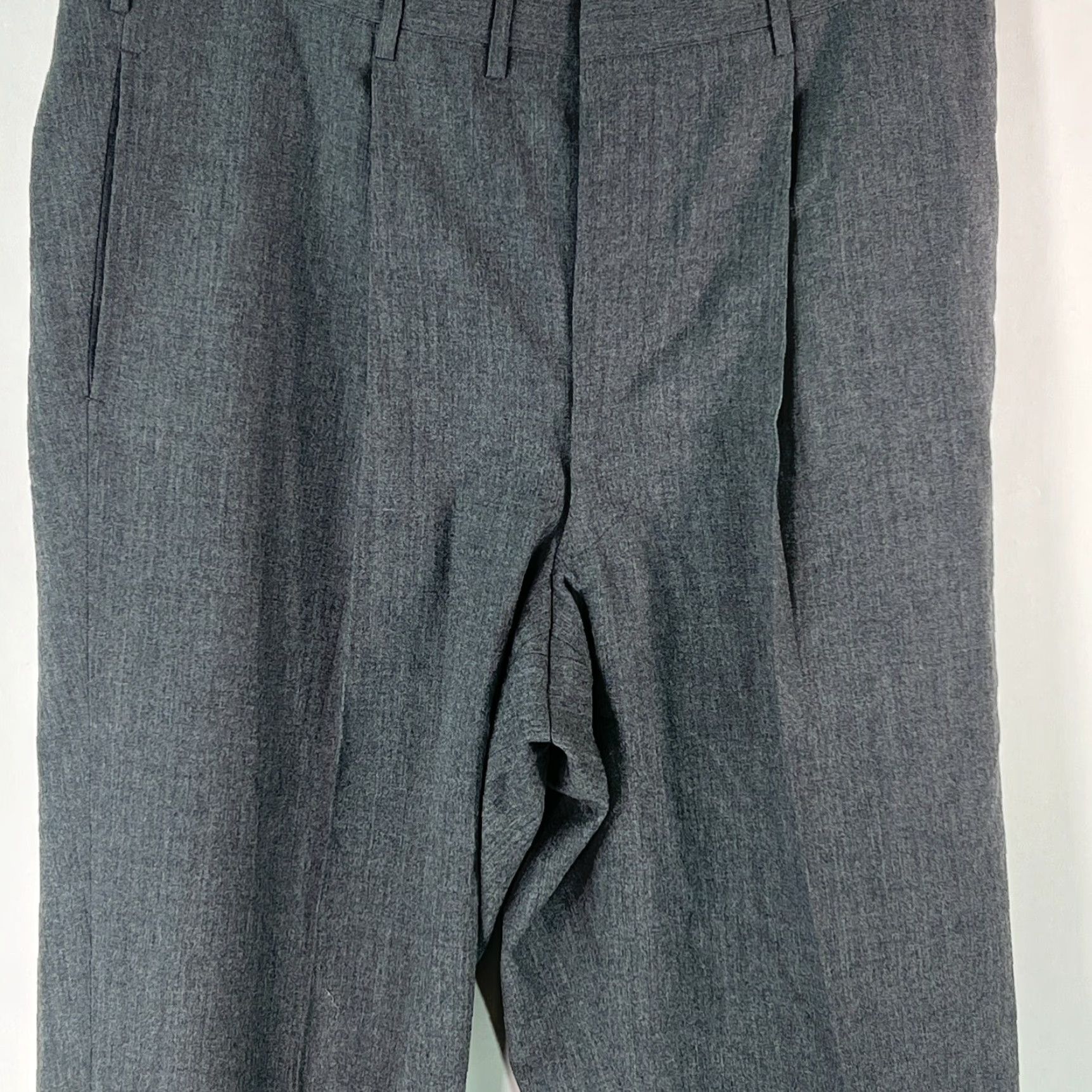 Vintage VINTAGE Louis Raphael Men's Dress Pants Size 36X30 Gray Straight Leg Cuffed Pleated Formal Size US 36 / EU 52 - 3 Thumbnail