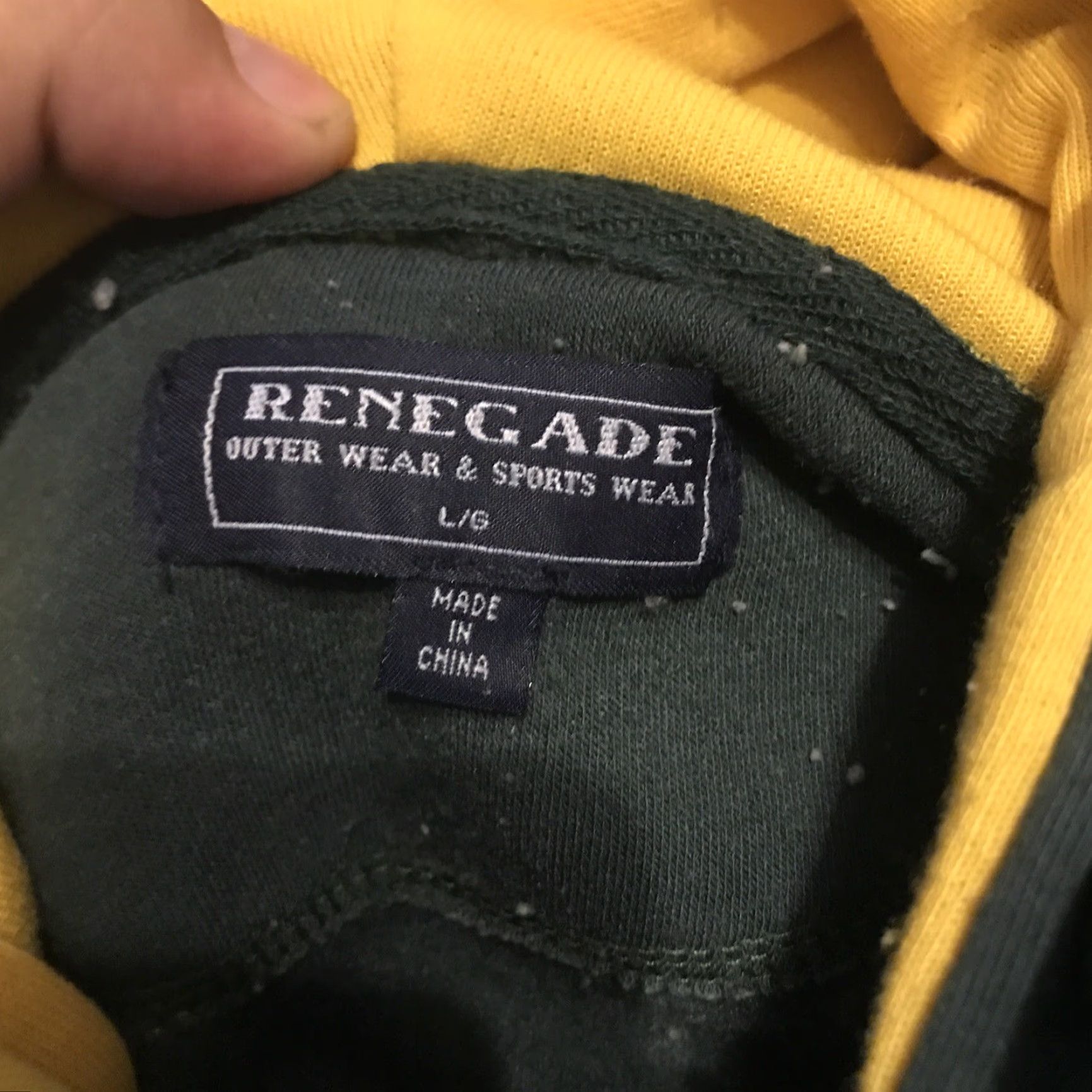 Vintage Renegade Sportswear Hoodie Men L Heavyweight Green Fleece Pullover Baseball Outdoor Long Sleeve Hooded Size US L / EU 52-54 / 3 - 4 Thumbnail