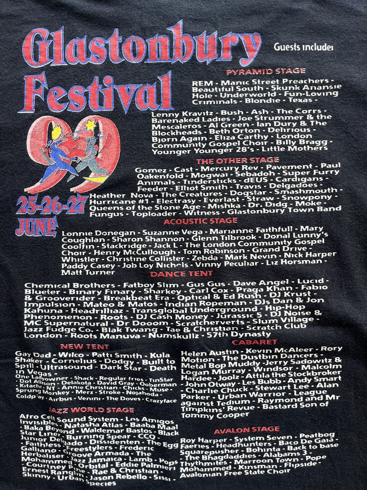 Band Tees × Vintage Vintage Glastonbury Festival 1999’s Tshirt Size US XL / EU 56 / 4 - 10 Thumbnail