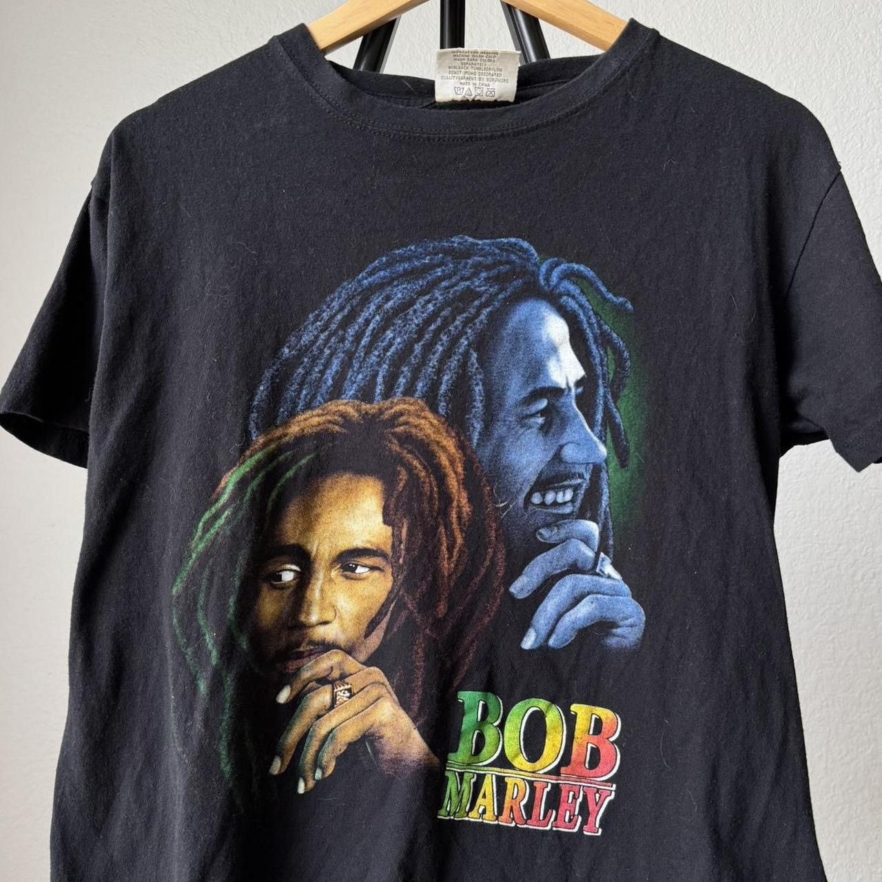 Band Tees × Vintage Vintage 2000s Bob Marley Band Graphics Black Tee Shirt Size US XL / EU 56 / 4 - 1 Thumbnail