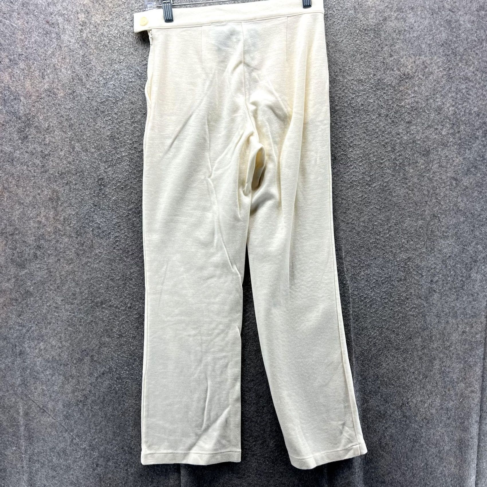 Ralph Lauren Lauren Ralph Lauren Pants Womens P/P Petite White Knit Straight Leg Wool Blend Pants Size 28" / US 6 / IT 42 - 2 Thumbnail